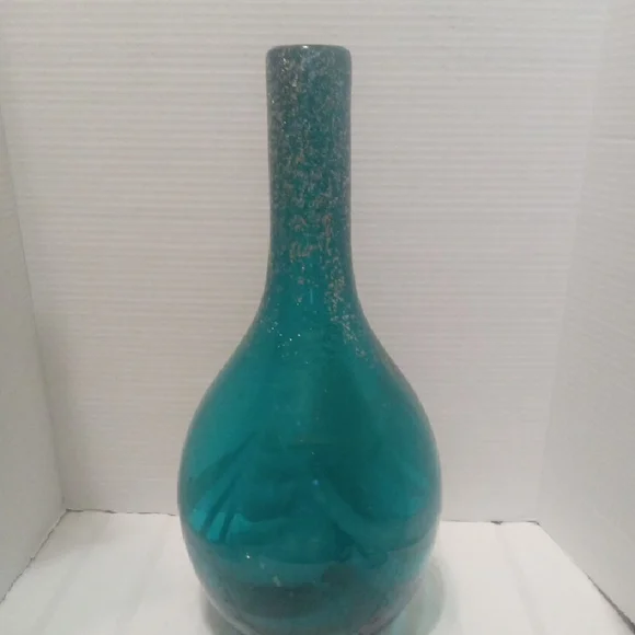 Teal Glass Vase